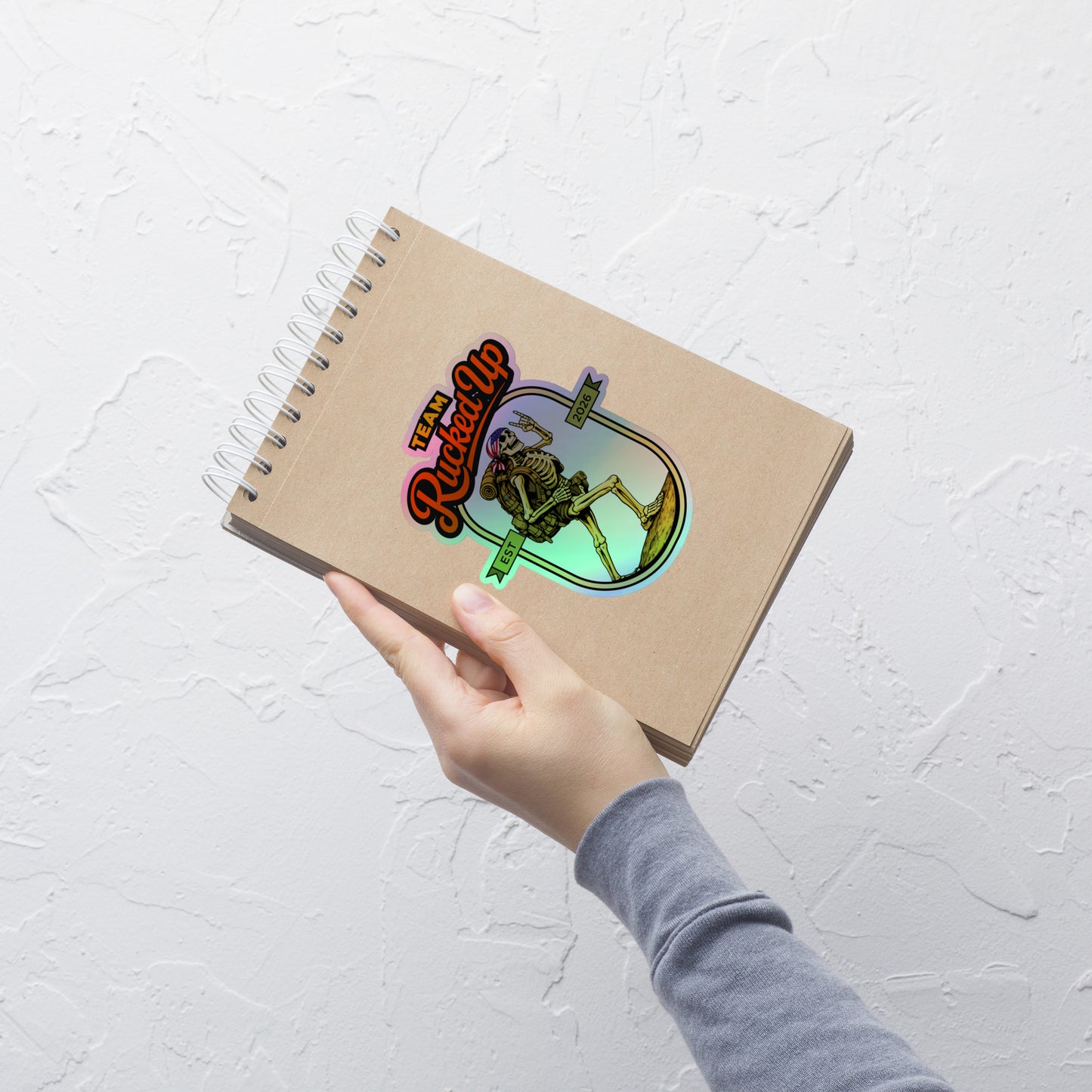 Rucker Skeleton Holographic Sticker