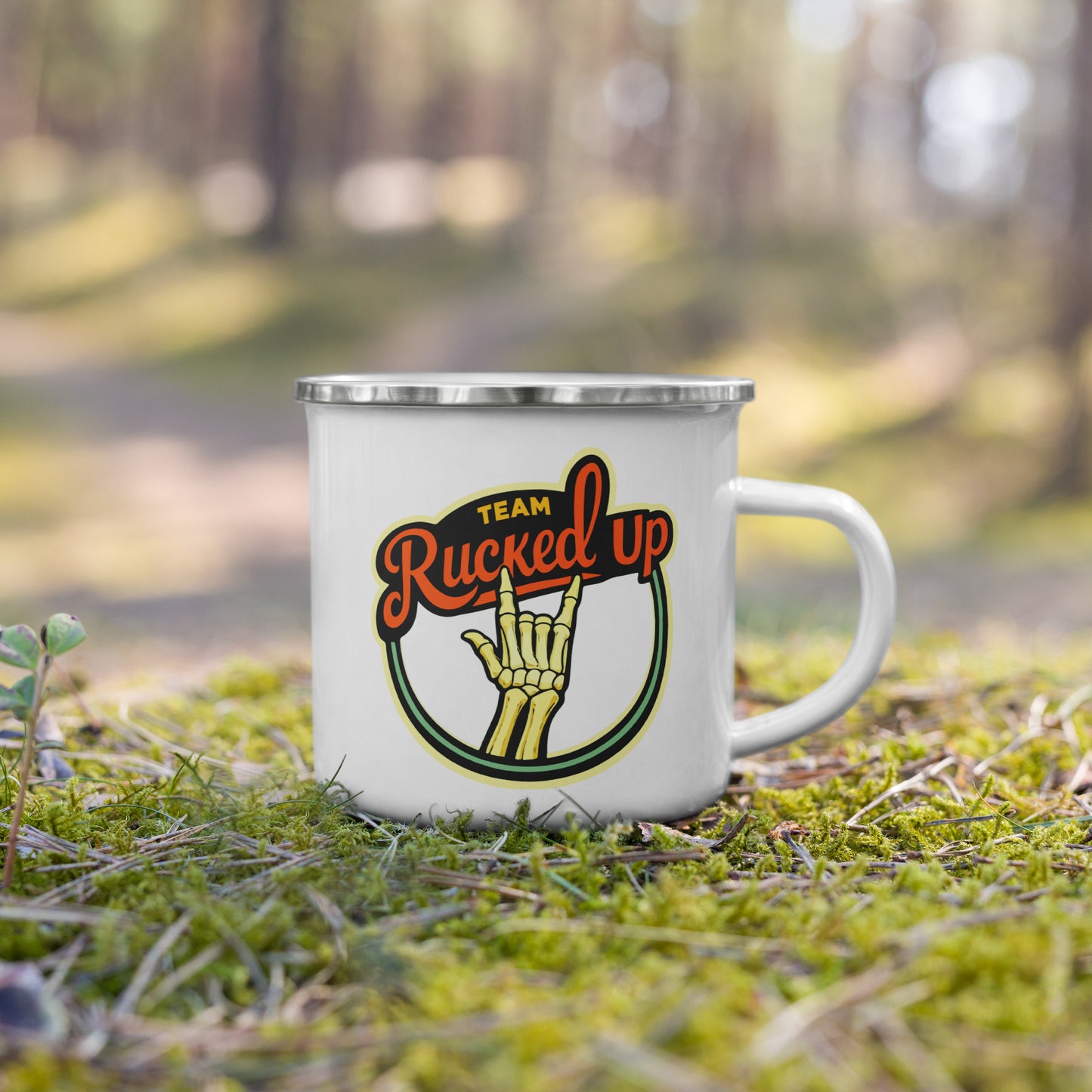 Rucker Skeleton Enamel Mug
