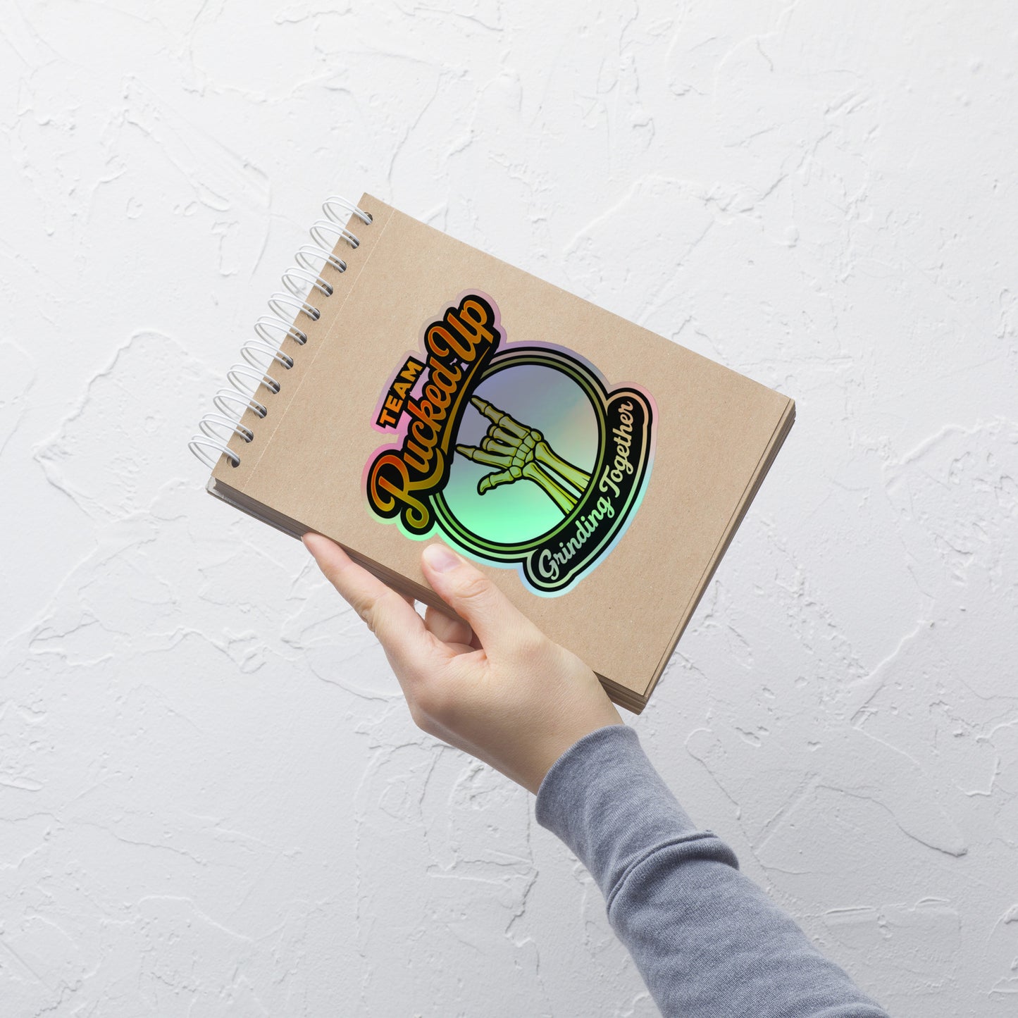 Grinding Together Holographic Sticker