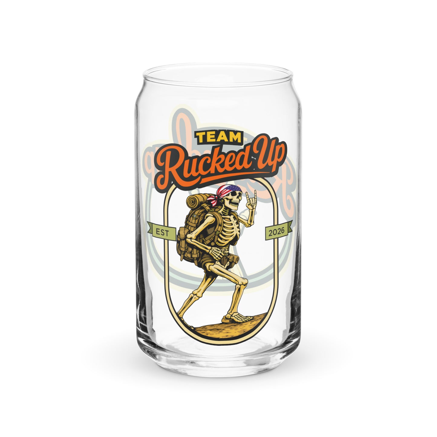 Rucker Skeleton Can Glass (16 oz)