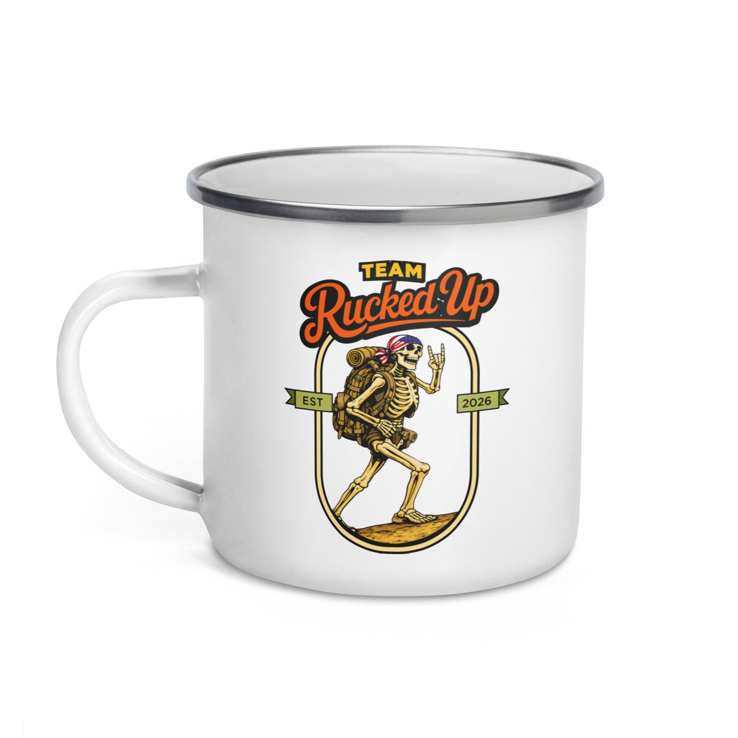 Rucker Skeleton Enamel Mug