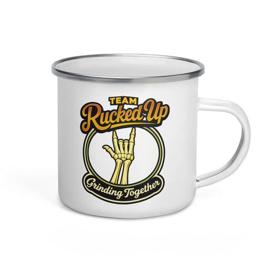 Grinding Together Enamel Mug
