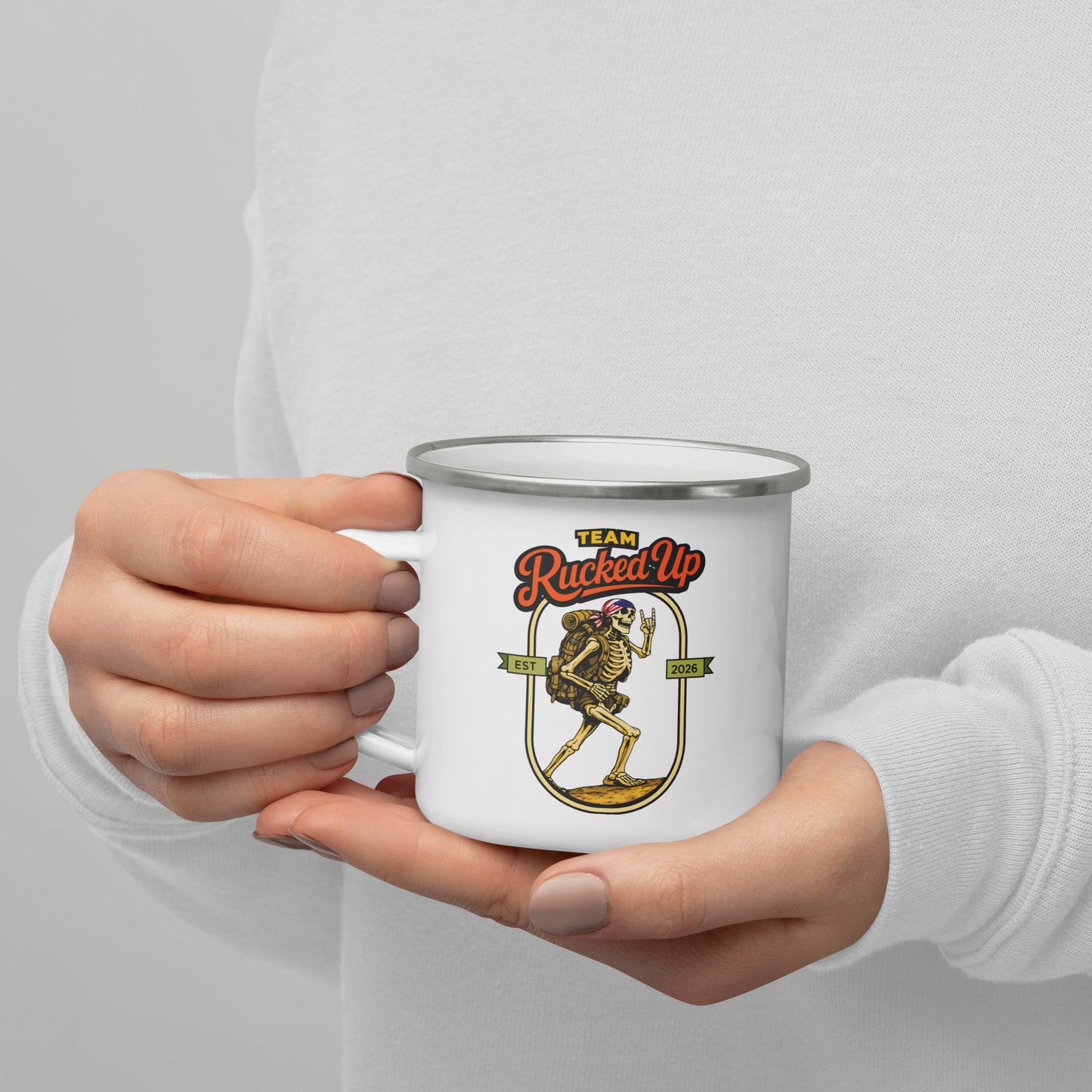 Rucker Skeleton Enamel Mug