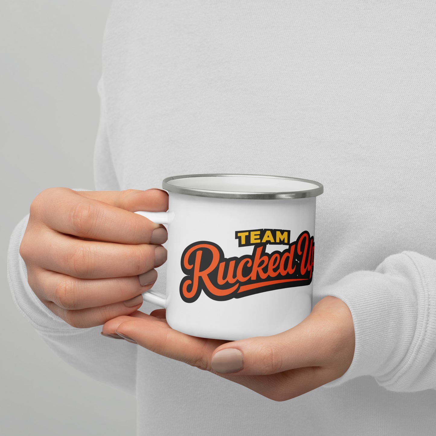 Grinding Together Enamel Mug