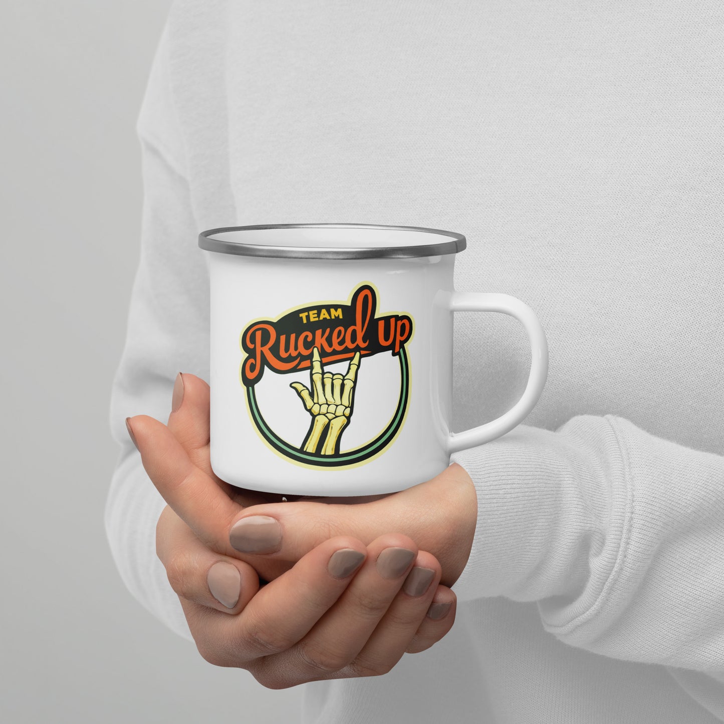 Rucker Skeleton Enamel Mug
