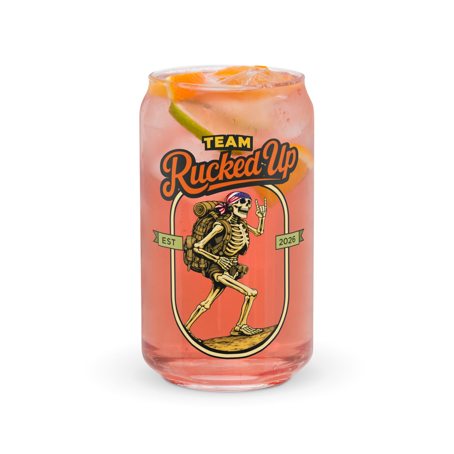 Rucker Skeleton Can Glass (16 oz)