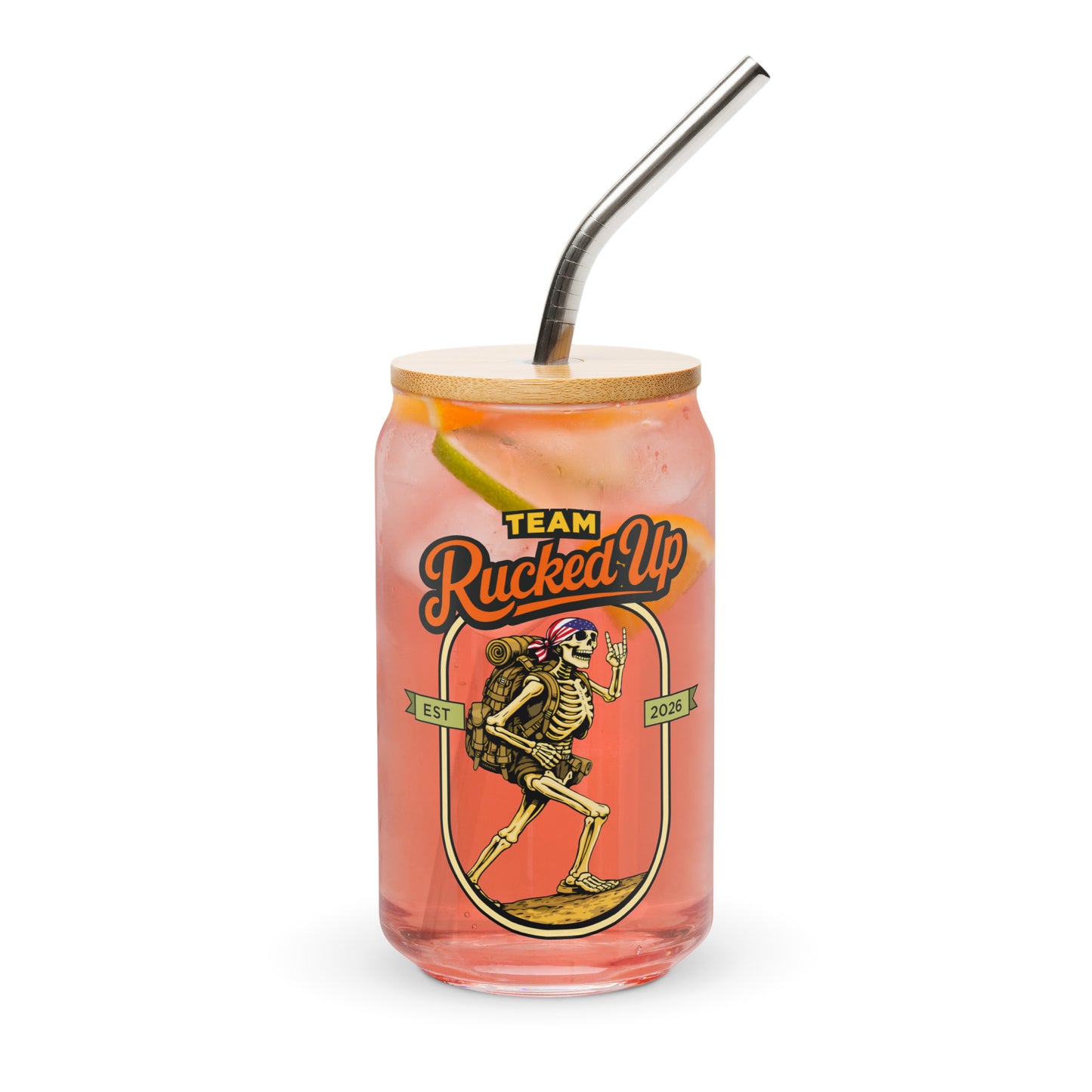 Rucker Skeleton Can Glass (16 oz)