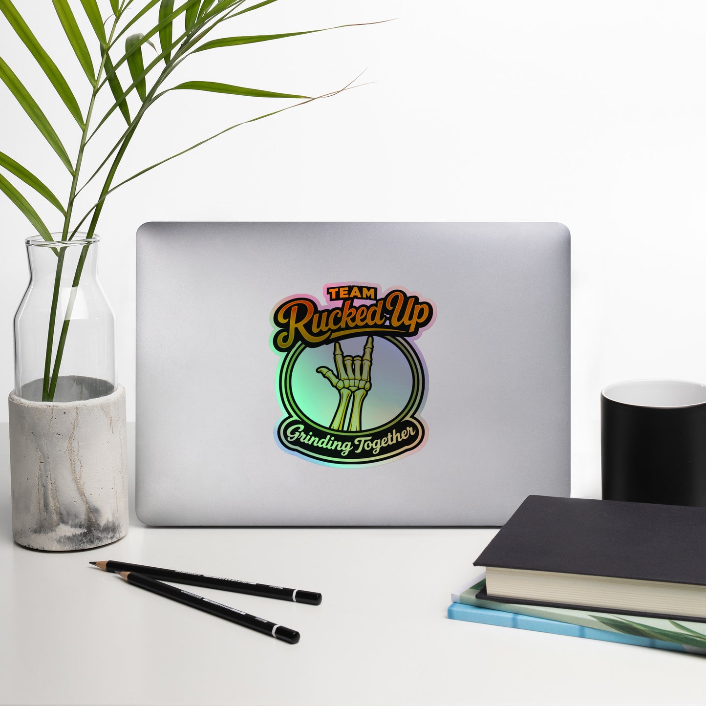 Grinding Together Holographic Sticker
