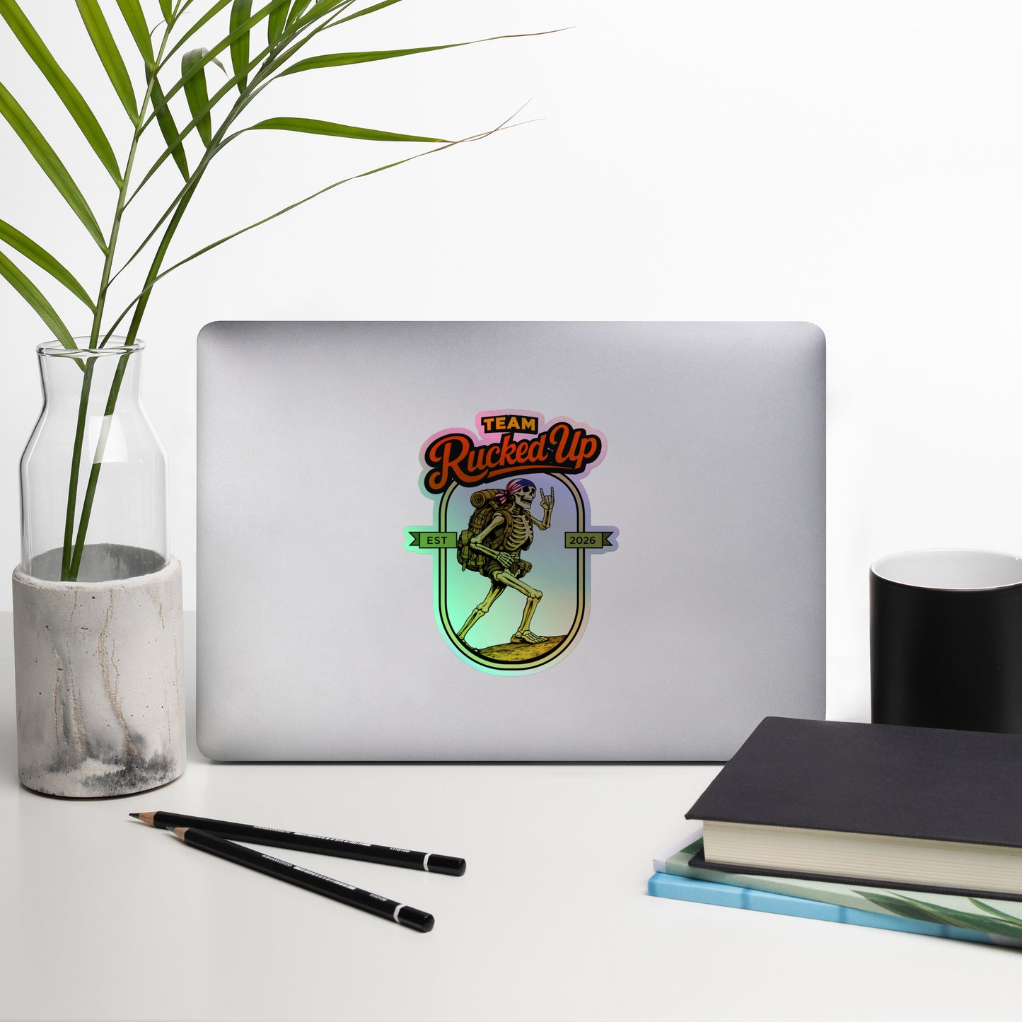 Rucker Skeleton Holographic Sticker